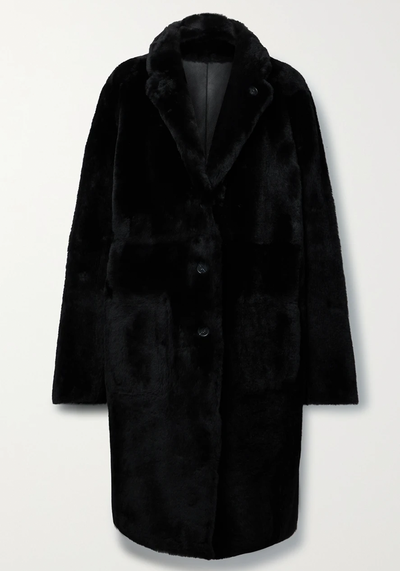 Black Reversible Shearling Coat from Joseph