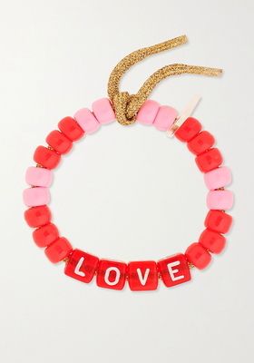  Love Lurex And Bead Bracelet from Lauren Rubinksi