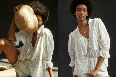 Victorian Sheer-Lace Blouse, £125 | Anthropologie