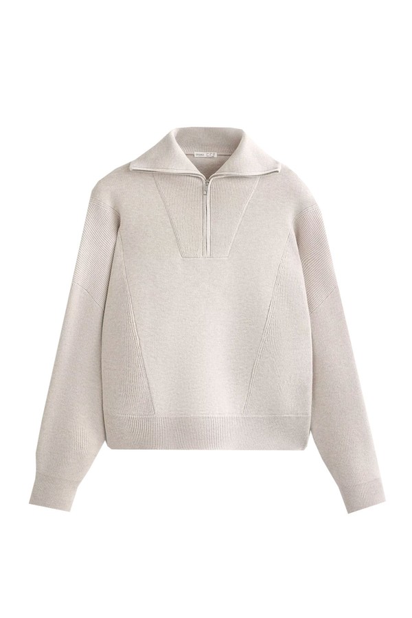 Knit Jumper With Raised Neck & Rib Details  from Oysho