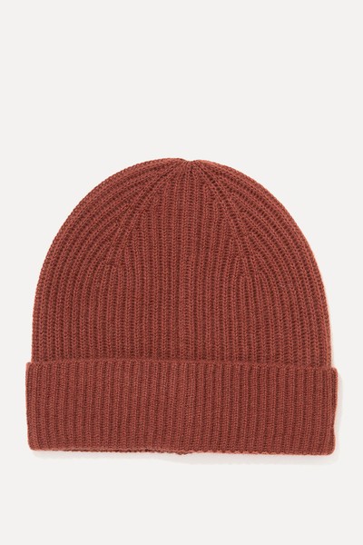 Cashmere Ribbed Beanie