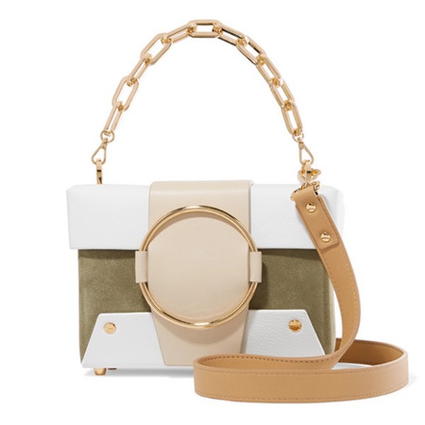 Suede And Textured Leather Shoulder from Yuzefi