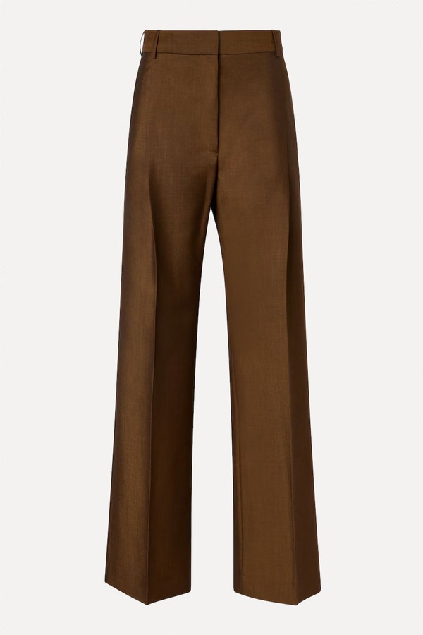 High-Rise Wool & Mohair Wide-Leg Pants from Róhe