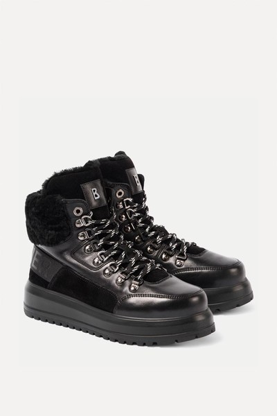 Shearling-Trimmed Leather Boots from Bogner