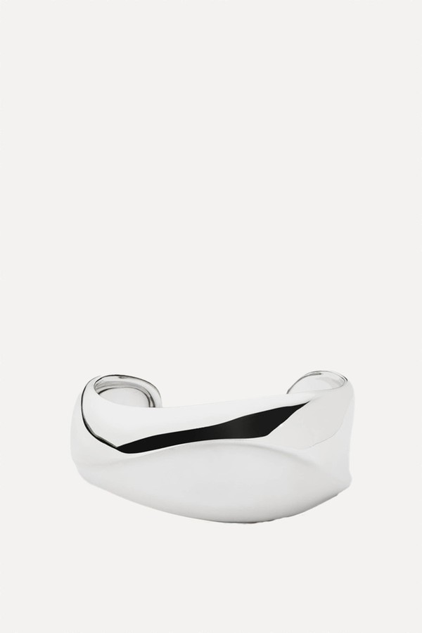 Sculptural Silver-Plated Molten Cuff Bracelet from Missoma