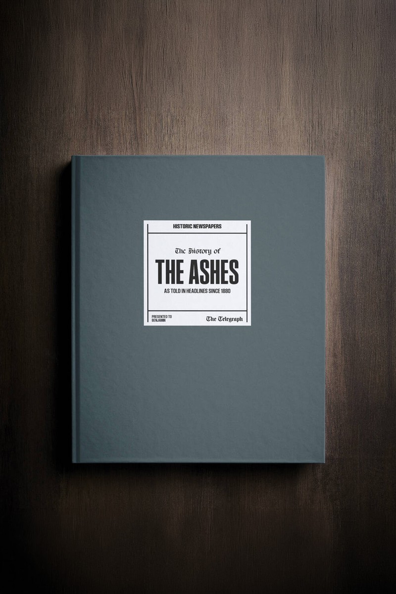 The Ashes Personalised UK Cricket Gift Newspaper Book from Historic Newspapers