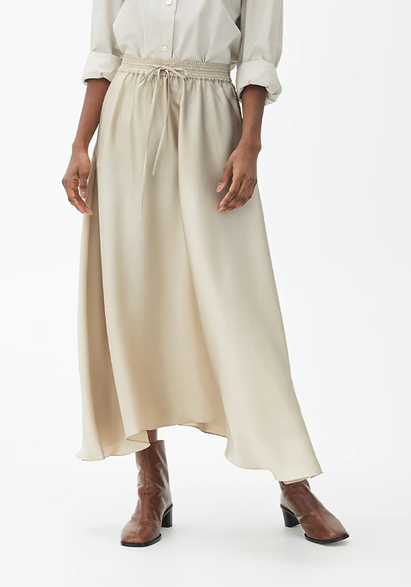 Satin Midi Skirt from Arket