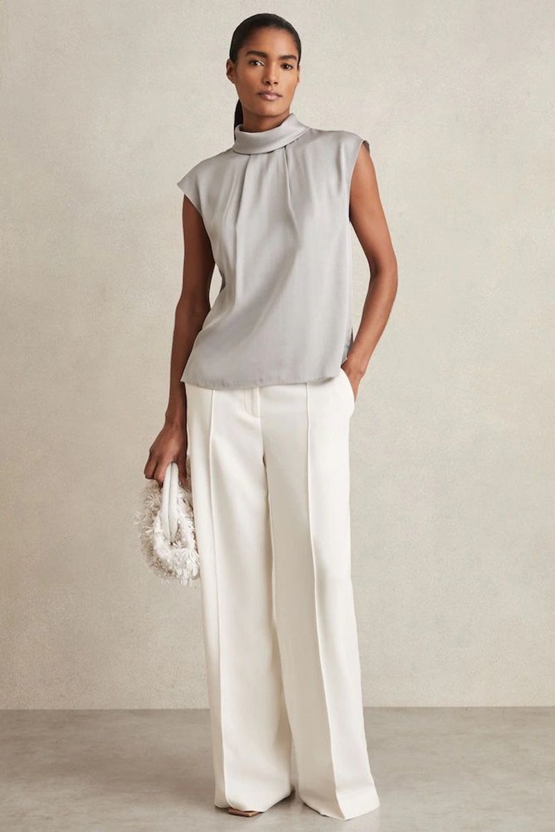 Dania High Neck Shell Top