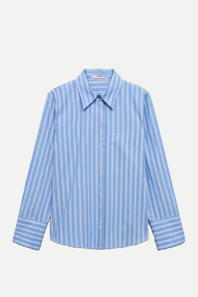 100% Cotton Striped Shirt from Mango