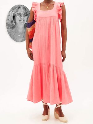 Samira Ruffled-Strap Cotton-Muslin Dress, £340 | Anaak