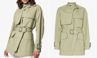 Warrwick Belted Short Cotton Trench Coat from Joseph