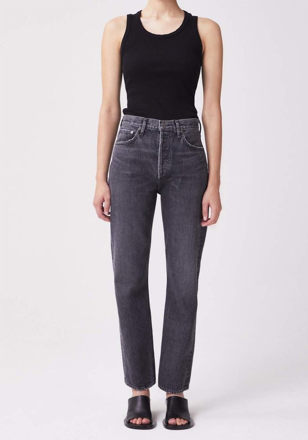 90s Pinch Waist High Rise Straight Jeans from Agolde