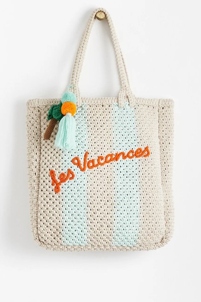 Vacances Palm Tree Macrame Tote Bag from Oliver Bonas