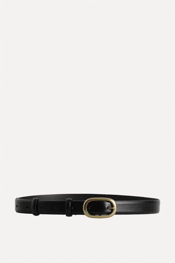 Oval-Buckle Leather Belt from  COS
