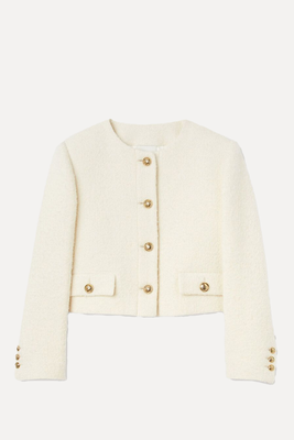 Cropped Bouclé Wool Jacket from  Sandro