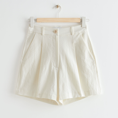 High Waist Linen Shorts  from & Other Stories 