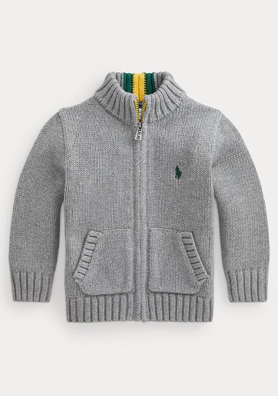 Cotton Full-Zip Sweater