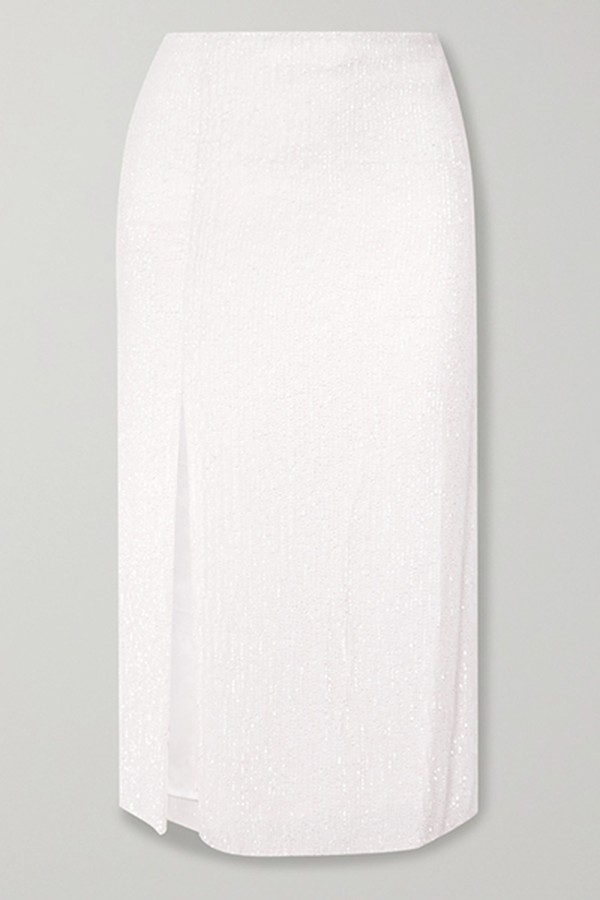 Veronica Sequined Chiffon Midi Skirt from Retrofête