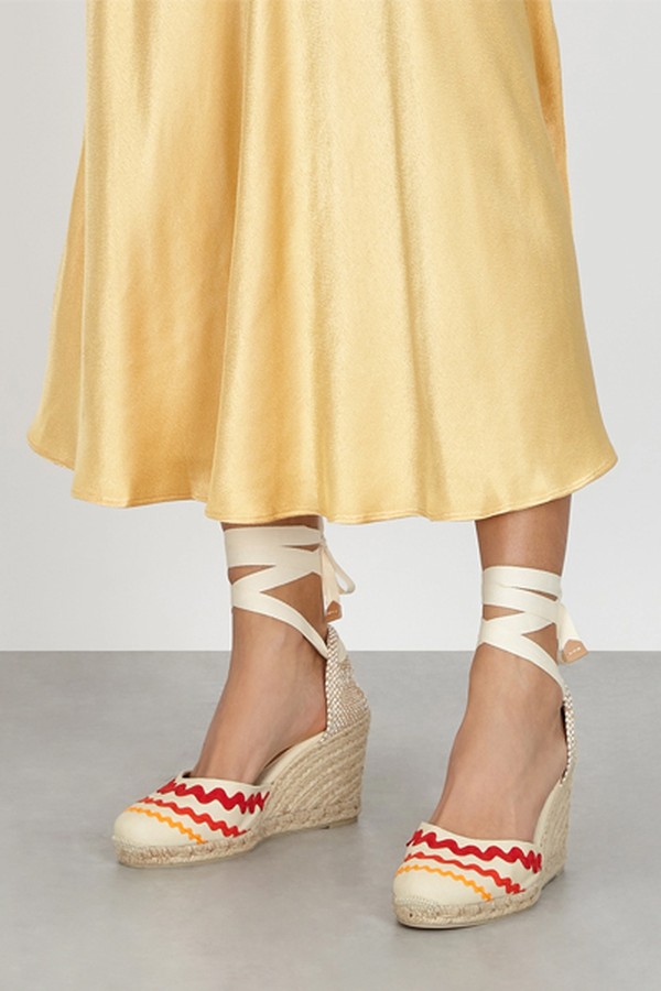 Craby 90 Ecru Canvas Espadrille Pumps from Castañer 