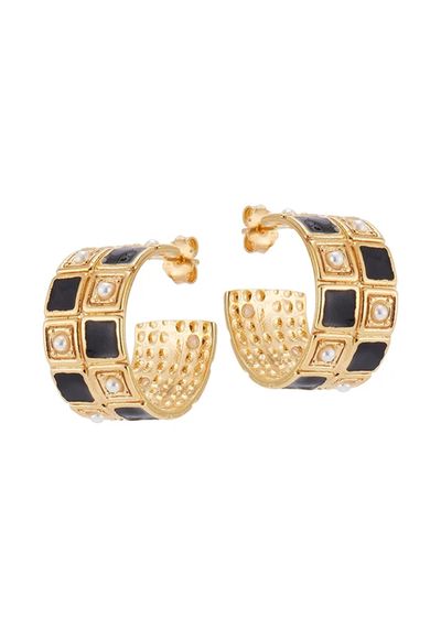 Black & Gold Small Earrings