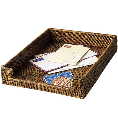 Rattan A4 Paper & Letter Tray from Oka