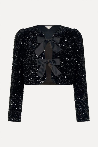 Belinda Bow Sequin Jacket from Monsoon