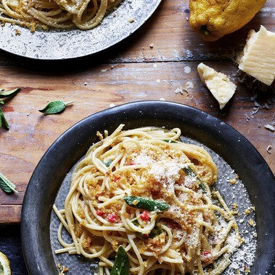 Pasta With Lemon, Sage, Chilli & Parmesan