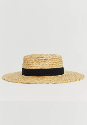 Natural Straw Easy Boater  from ASOS Design