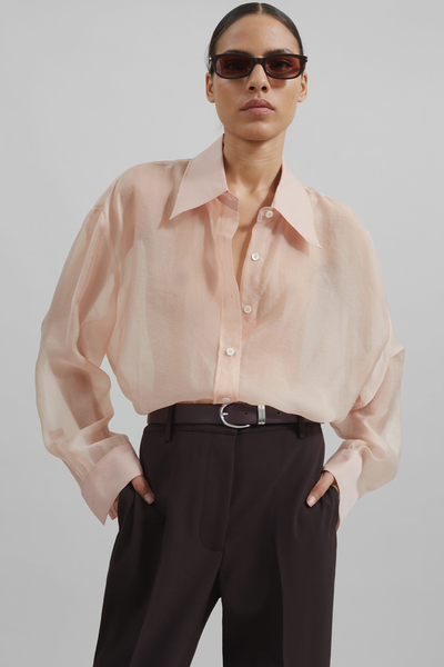 Nel Sheer Button Up Shirt from The Frankie Shop