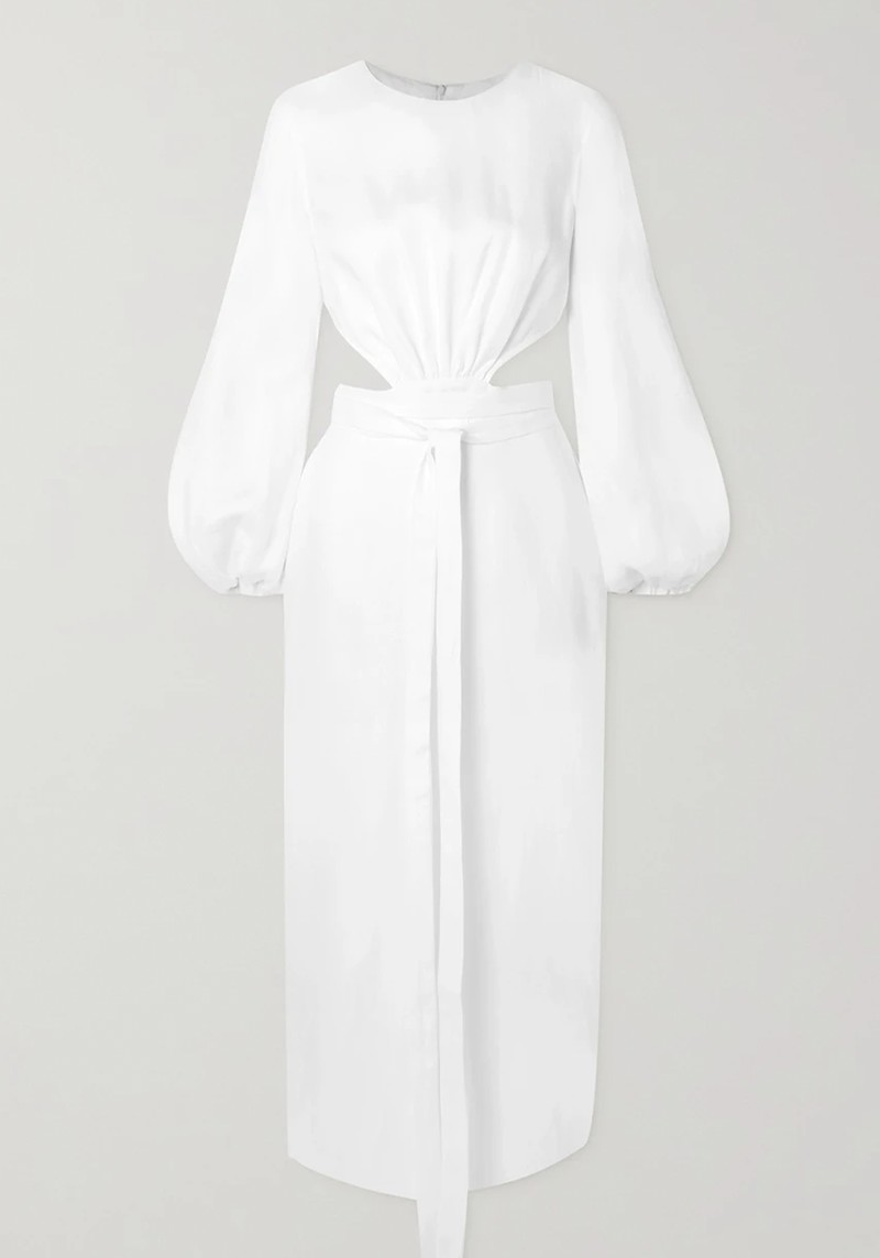 Belize Cutout Organic Linen-Gauze Maxi Dress from Bondi Born