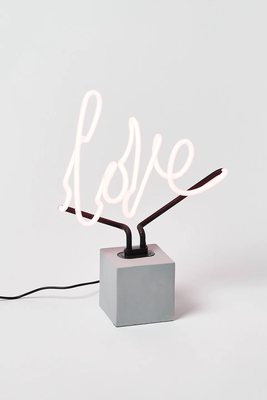 Love Concrete Base Neon Sign from Oliver Bonas
