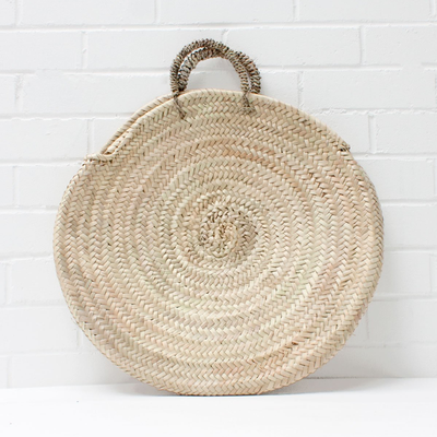 Florence Shopper Round Basket Bag from Bohemia Design