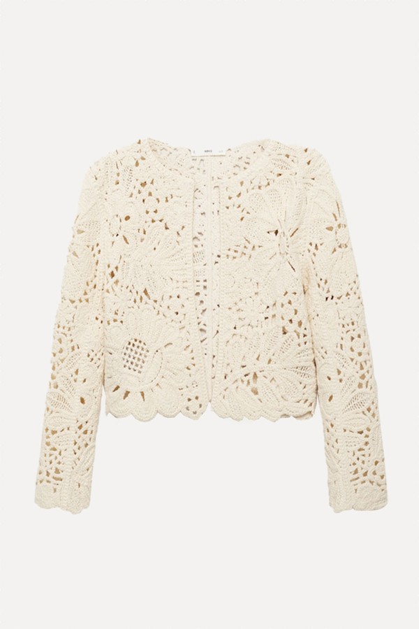 Openwork Knitted Jacket from Mango