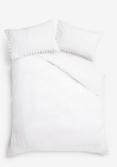 Pom Pom Duvet Cover And Pillowcase Set