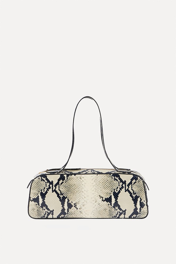 Simona Python-Effect Shoulder Bag from Khaite