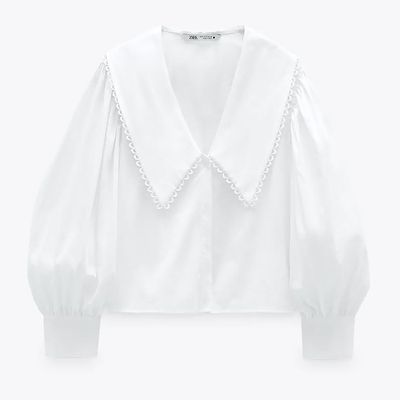 Poplin Shirt With Lapels from Zara