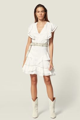 Audrey Ruffled Linen Mini Dress from Isabel Marant Etoile