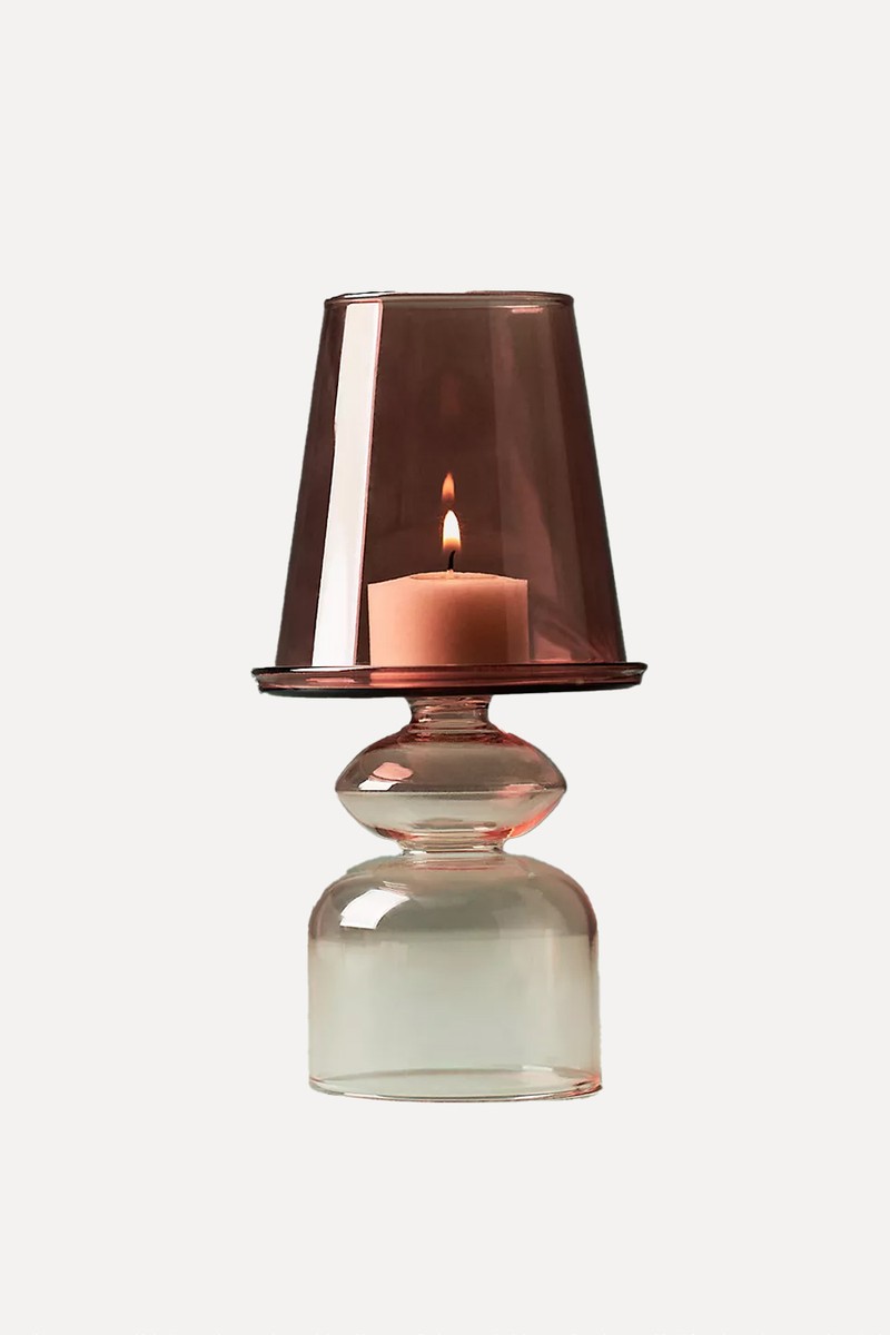 Beatrix Glass Lamp Candle Holder from Anthropologie
