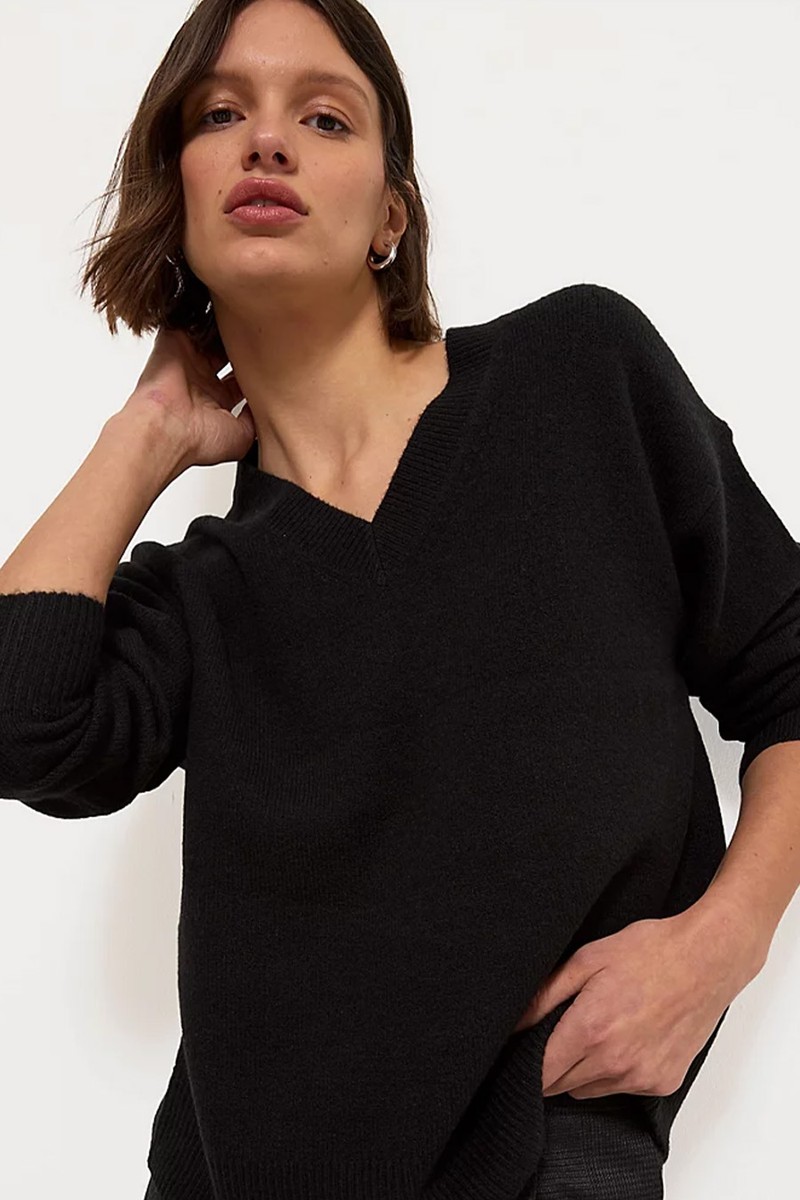 V-Neck Knitted Jumper from George At ASDA