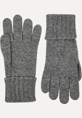 Grey Cashmere Gloves from Inverni