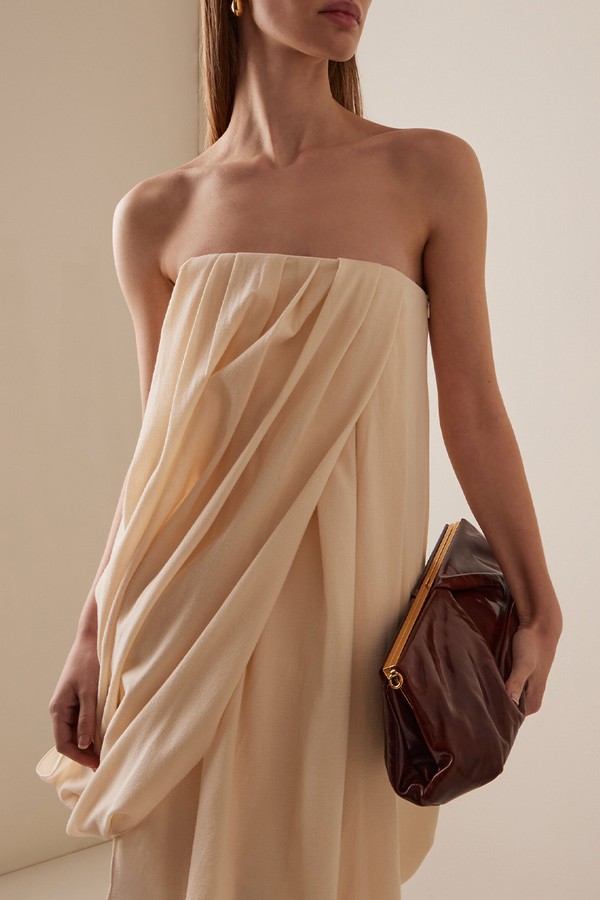 Draped Wool Crepe Midi Dress from JW Anderson