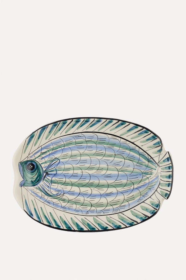 Small Romina Fish Oval Platter from Villa Bologna Pottery
