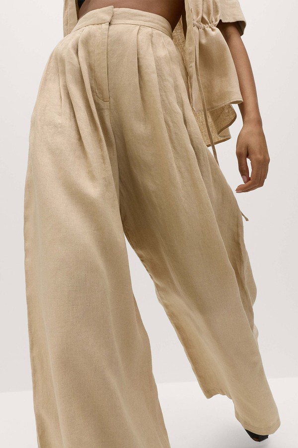 Pure Linen Wide Leg Trousers 