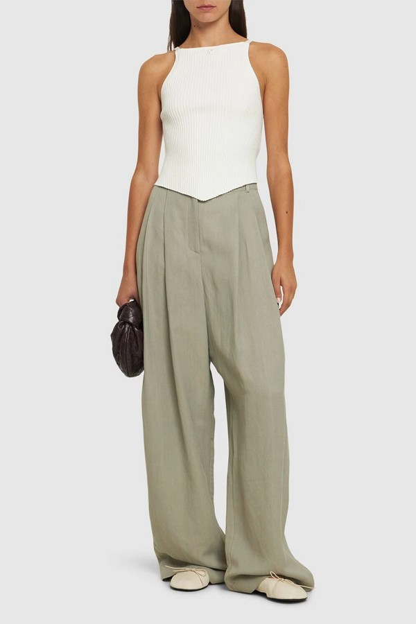 Signature Rib Knit Viscose Top from Courreges