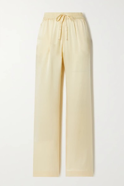 Sulu Silk-Crepe Wide-Leg Pants from LouLou Studio