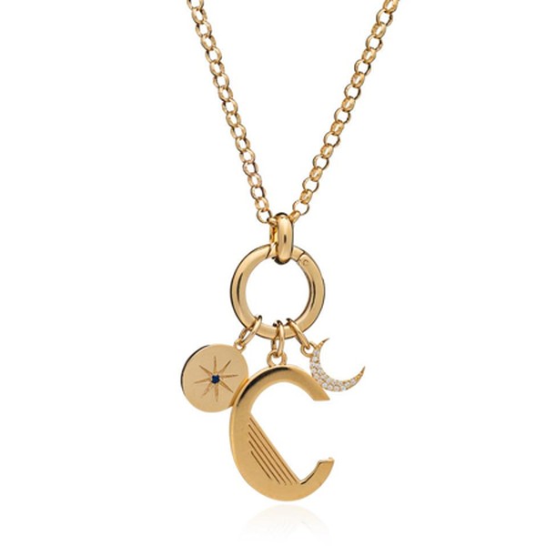 Mother Of Daughters Statement Necklace, Birth Star + Moon Ch from Rachel Jackson