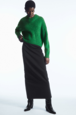 Cropped V-Neck Mohair Jumper from COS