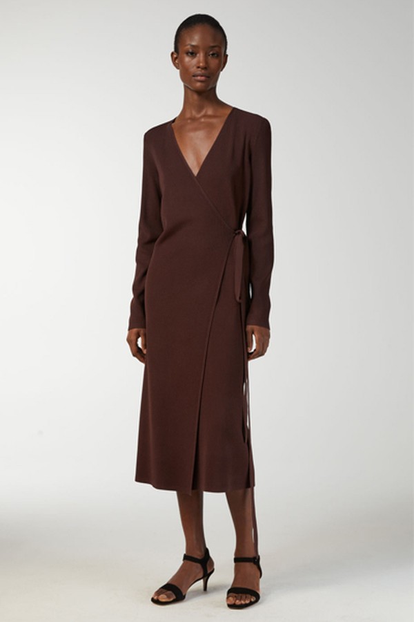 Rib-Knitted Wrap Dress from Arket
