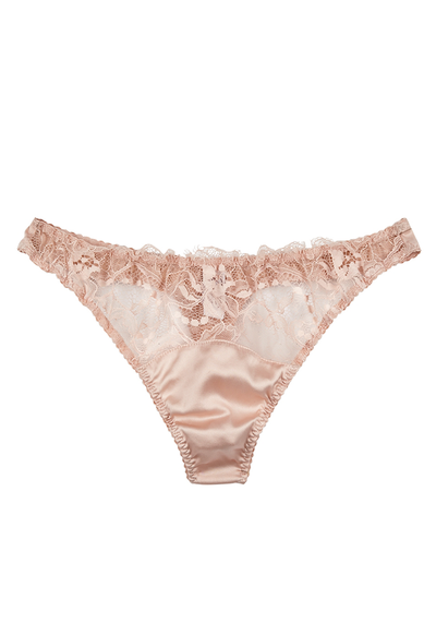 Signature Blush Silk-Blend Thong from Fleur Of England