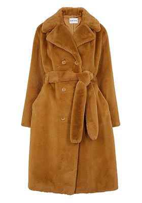 Faustine Brown Faux Fur Coat from Stand Studio